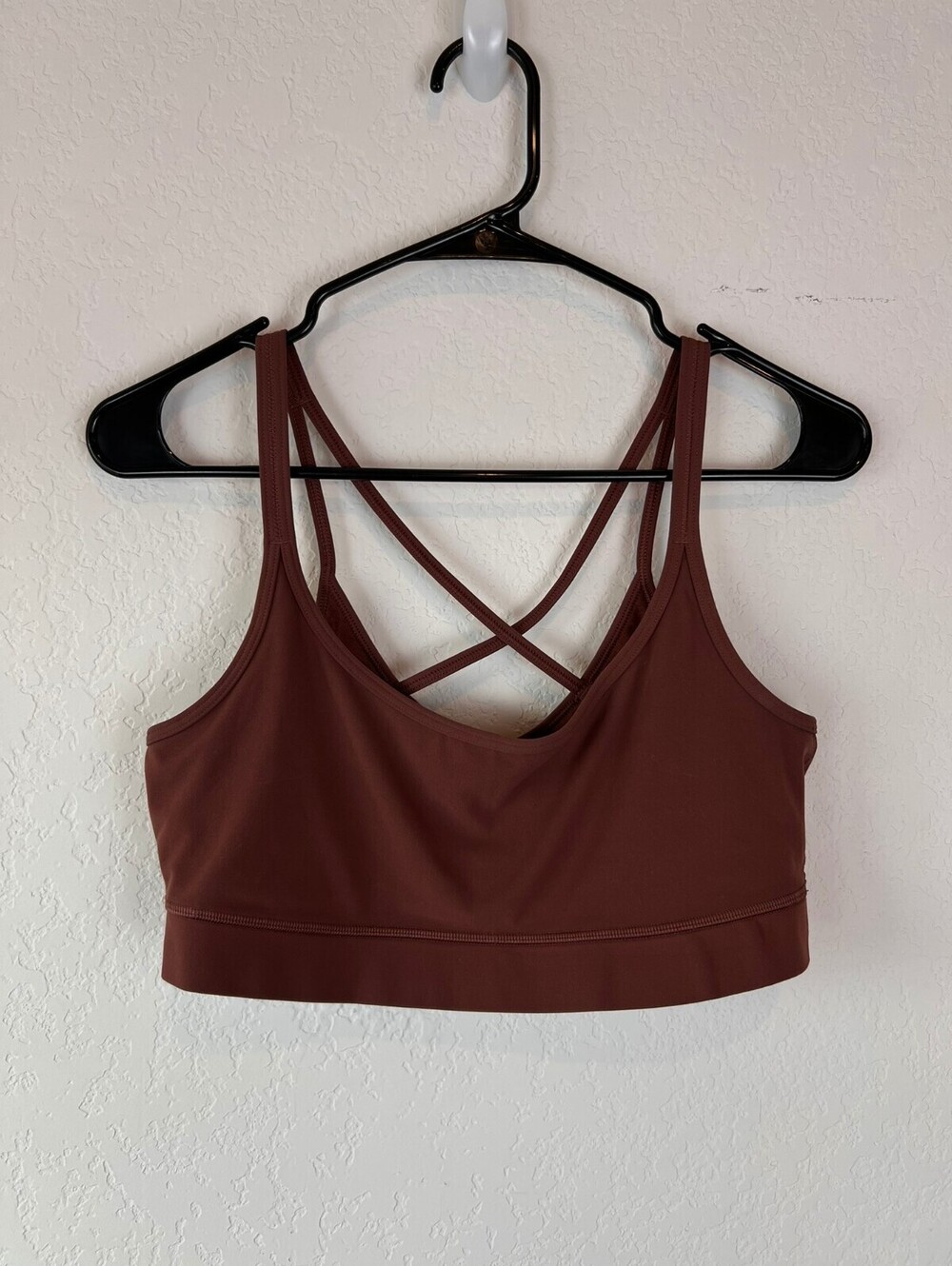 Vuori Brown Strappy Unlined Sports Bra size Large